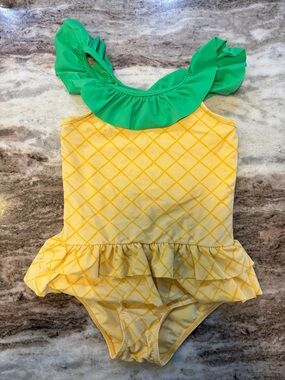 Gymboree Girls Pineapple Swimsuit - Size 7